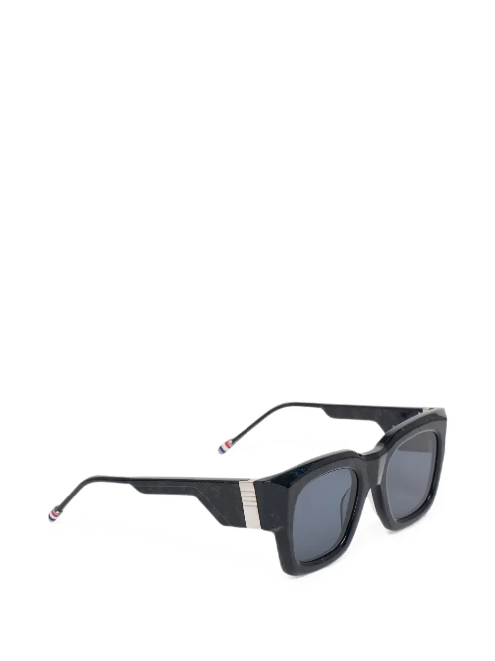 Thom Browne Eyewear Zonnebril met rechthoekig montuur Zwart
