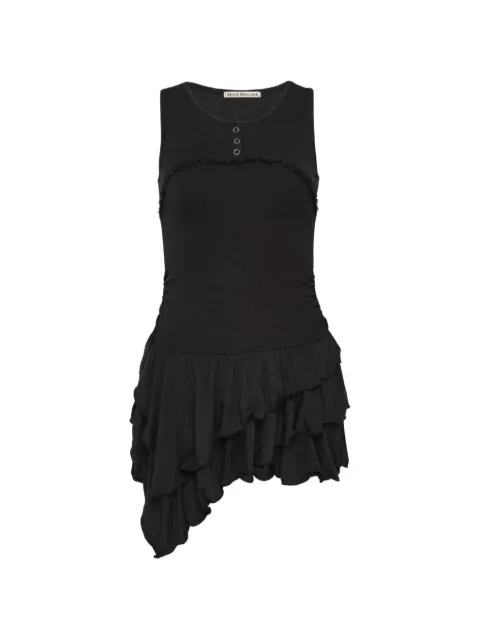 Mardi Mercredi vestido corto a capas con volantes