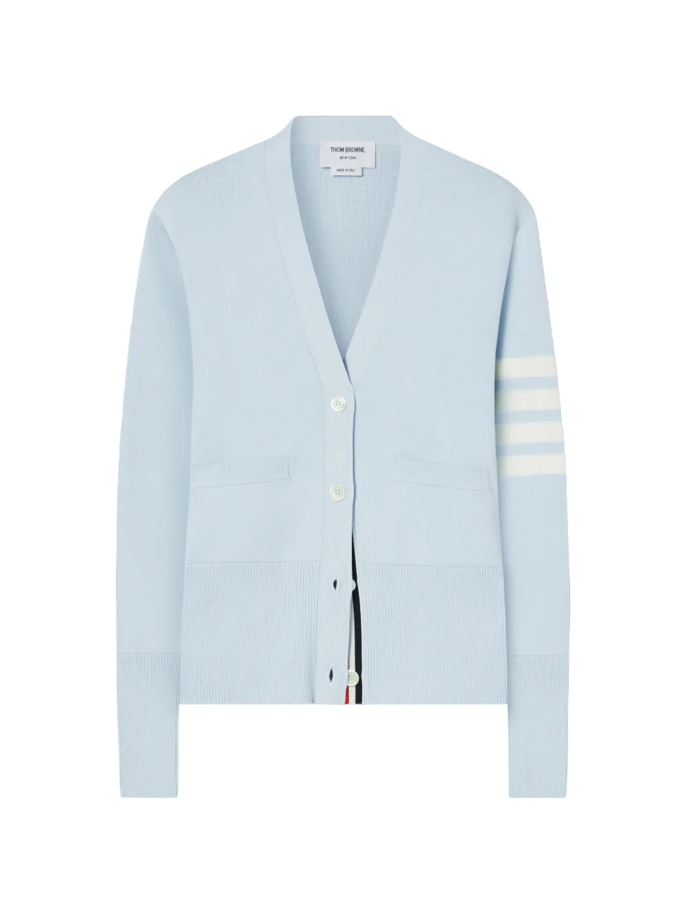Thom Browne 4-Bar Milano-stitch V-neck cardigan - Nero