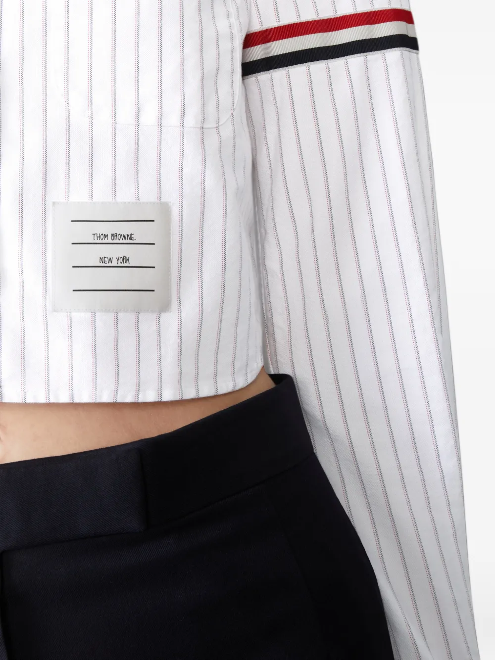 Thom Browne Gestreept shirt Wit