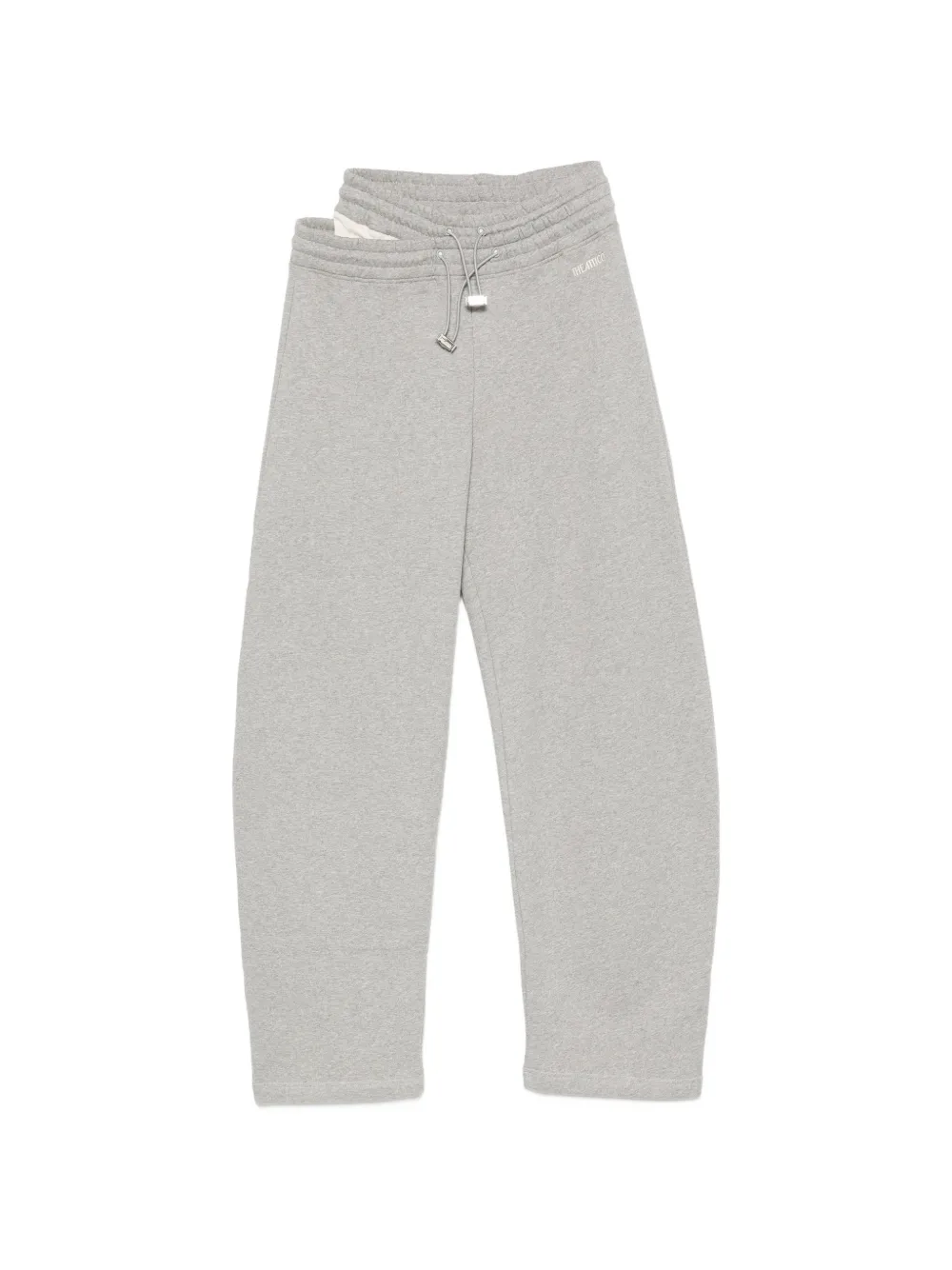 The Attico layered-waistband drawstring track pants - Grigio