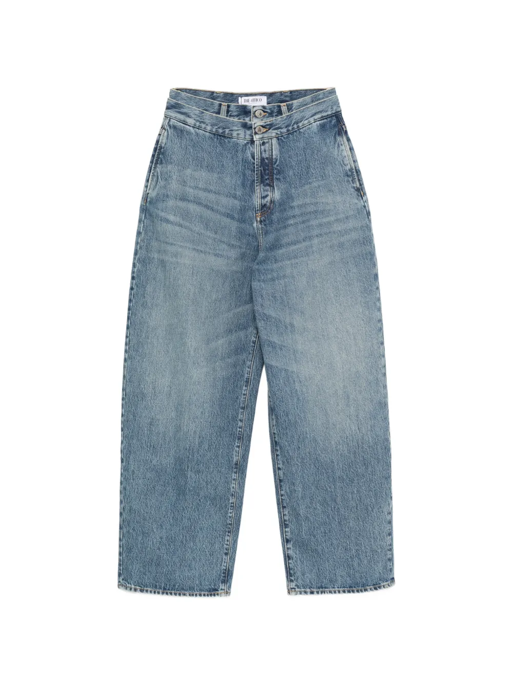 The Attico layered-waistband jeans - Blau