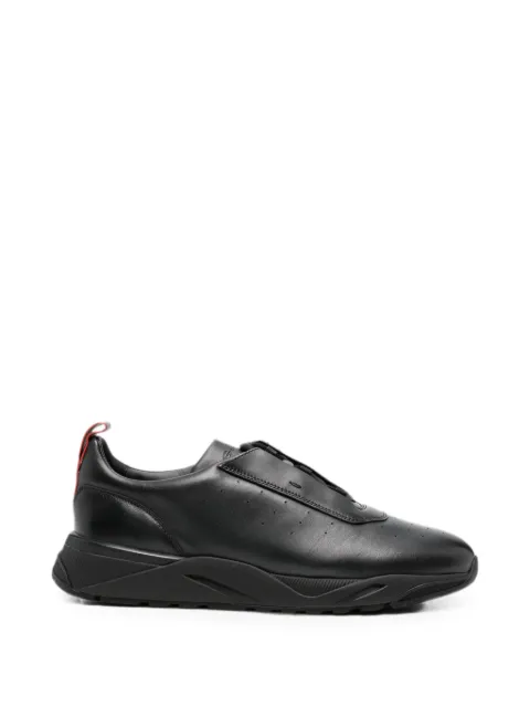 Santoni perforated-detail lace-up sneakers