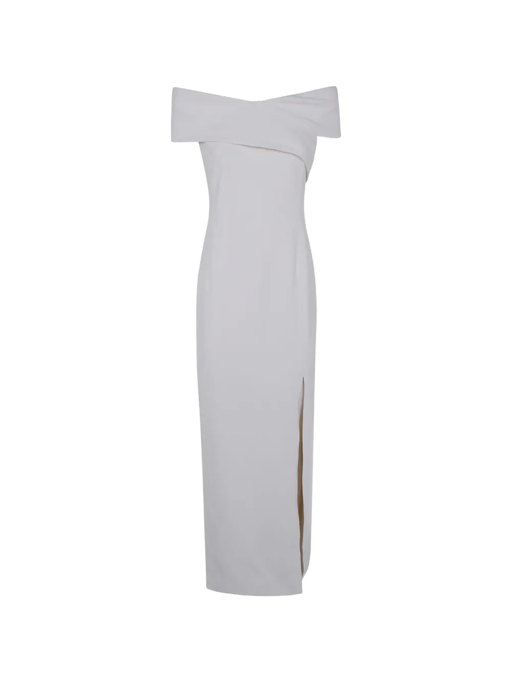 Lauren Ralph Lauren off-shoulder side-slit midi dress - Weiß