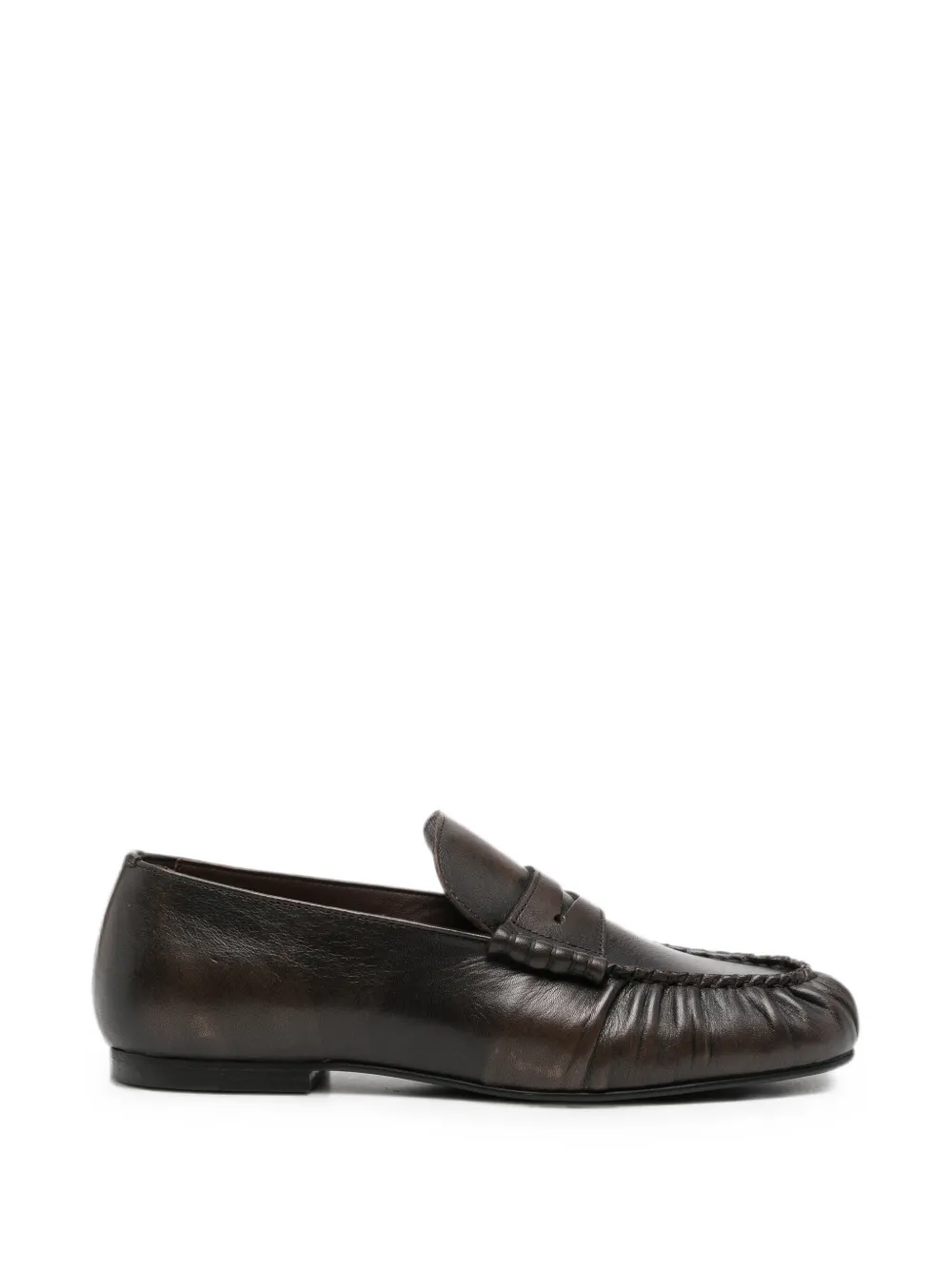 ALOHAS gathered penny-slot loafers - Marrone