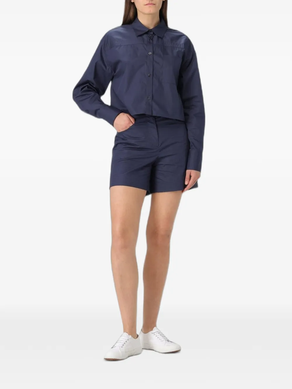 Colmar drop-shoulder cotton shirt - Blu