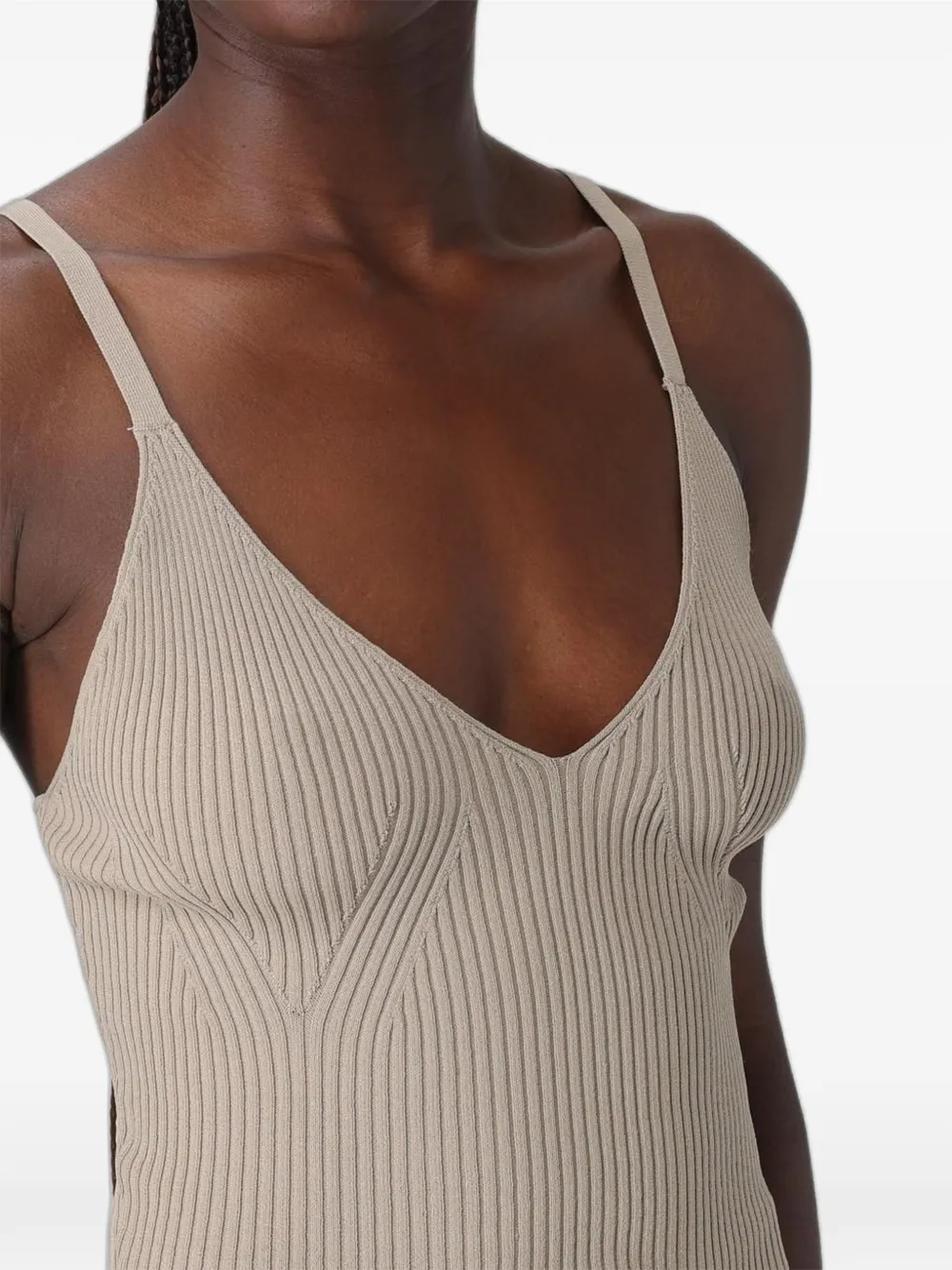 Emporio Armani Top met V-hals Beige