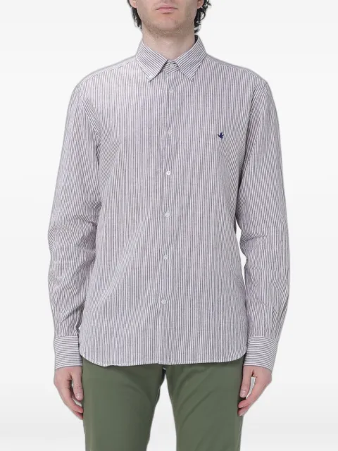 BROOKSFIELD striped-pattern linen shirt