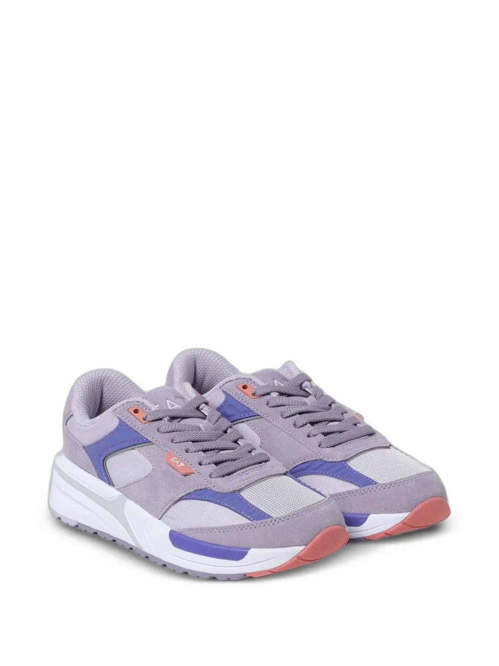 Ea7 Emporio Armani Sneakers met suède vlakken Paars