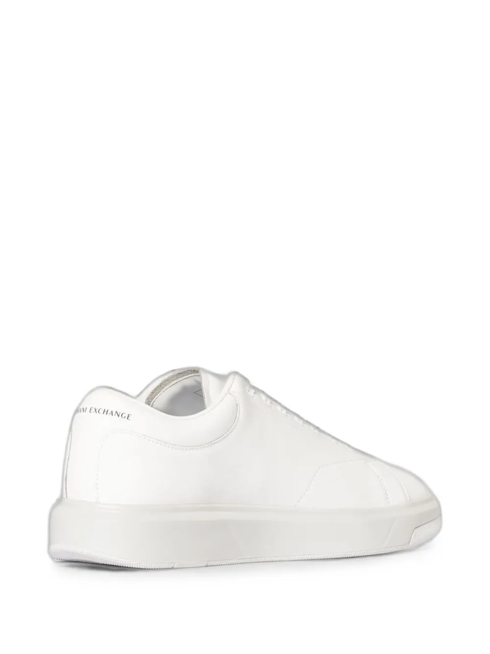Emporio Armani logo-print leather sneakers Wit