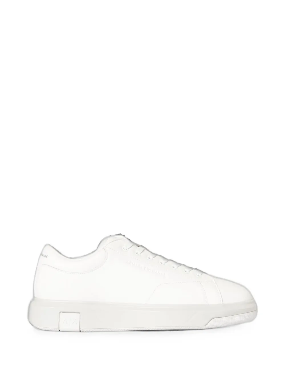 Emporio Armani logo-print leather sneakers Wit