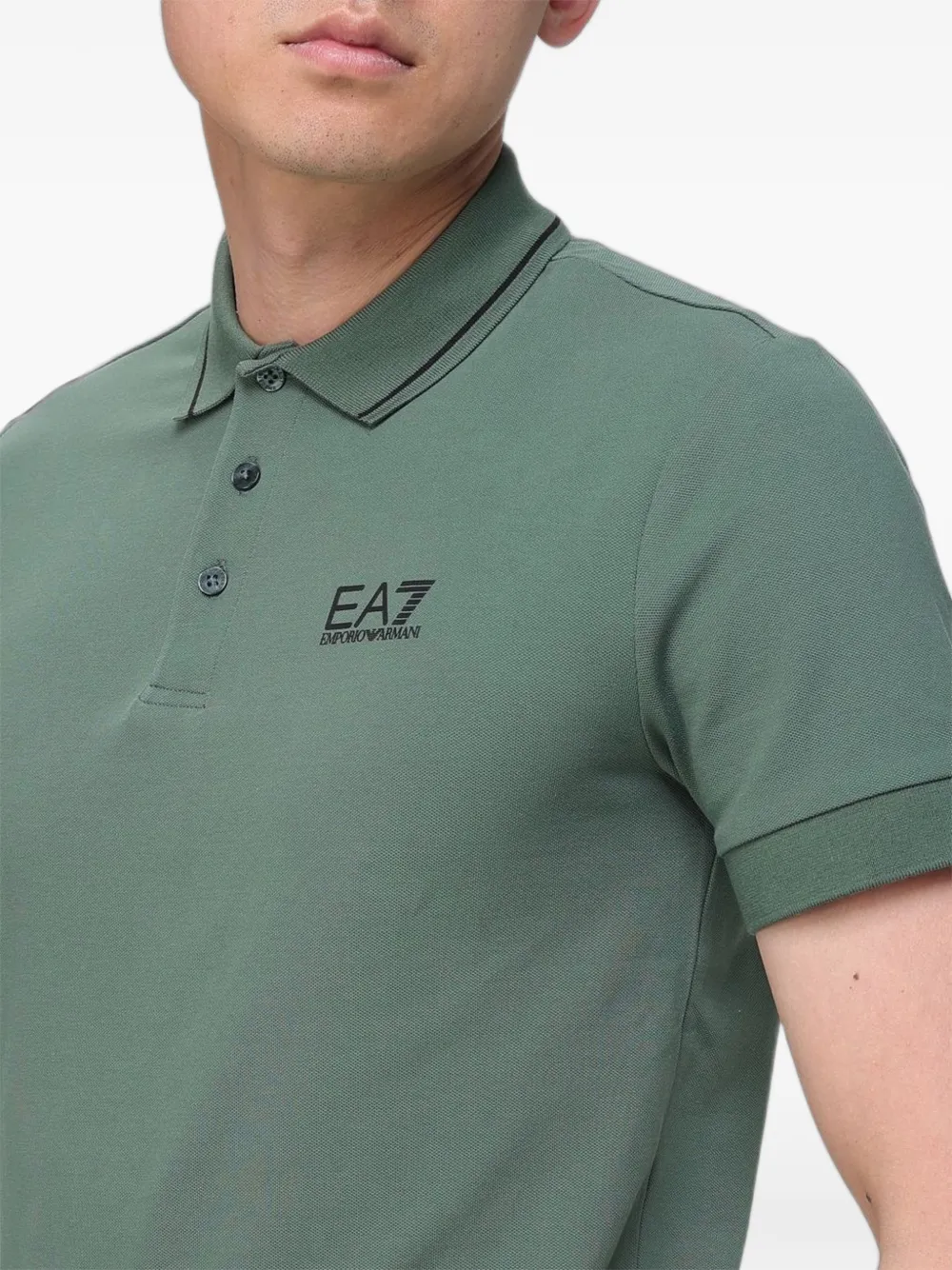 Ea7 Emporio Armani Poloshirt met logoprint Groen