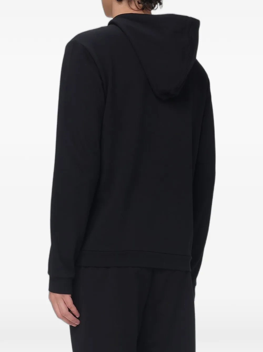 Ea7 Emporio Armani Katoenen hoodie met logoprint Zwart
