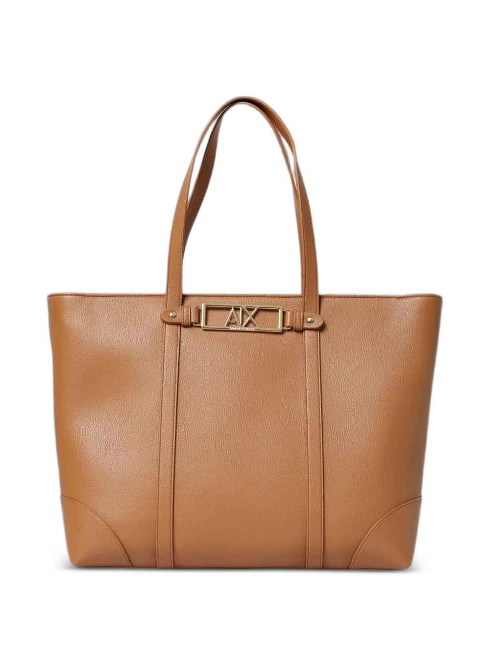 Armani Exchange logo-plaque tote bag - Marrone