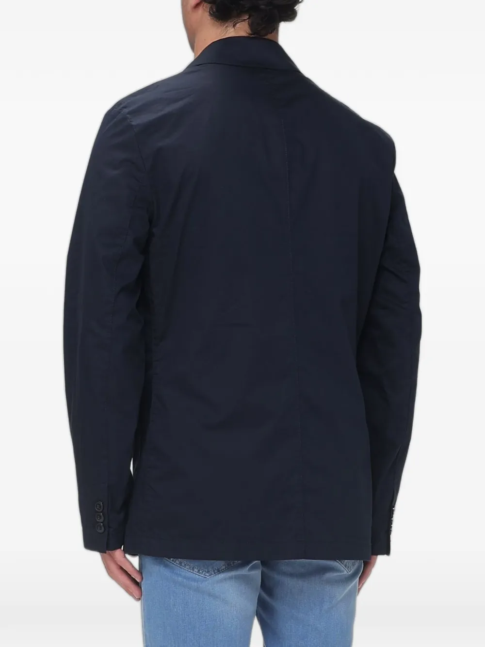 Armani Exchange Katoenen twill blazer Blauw
