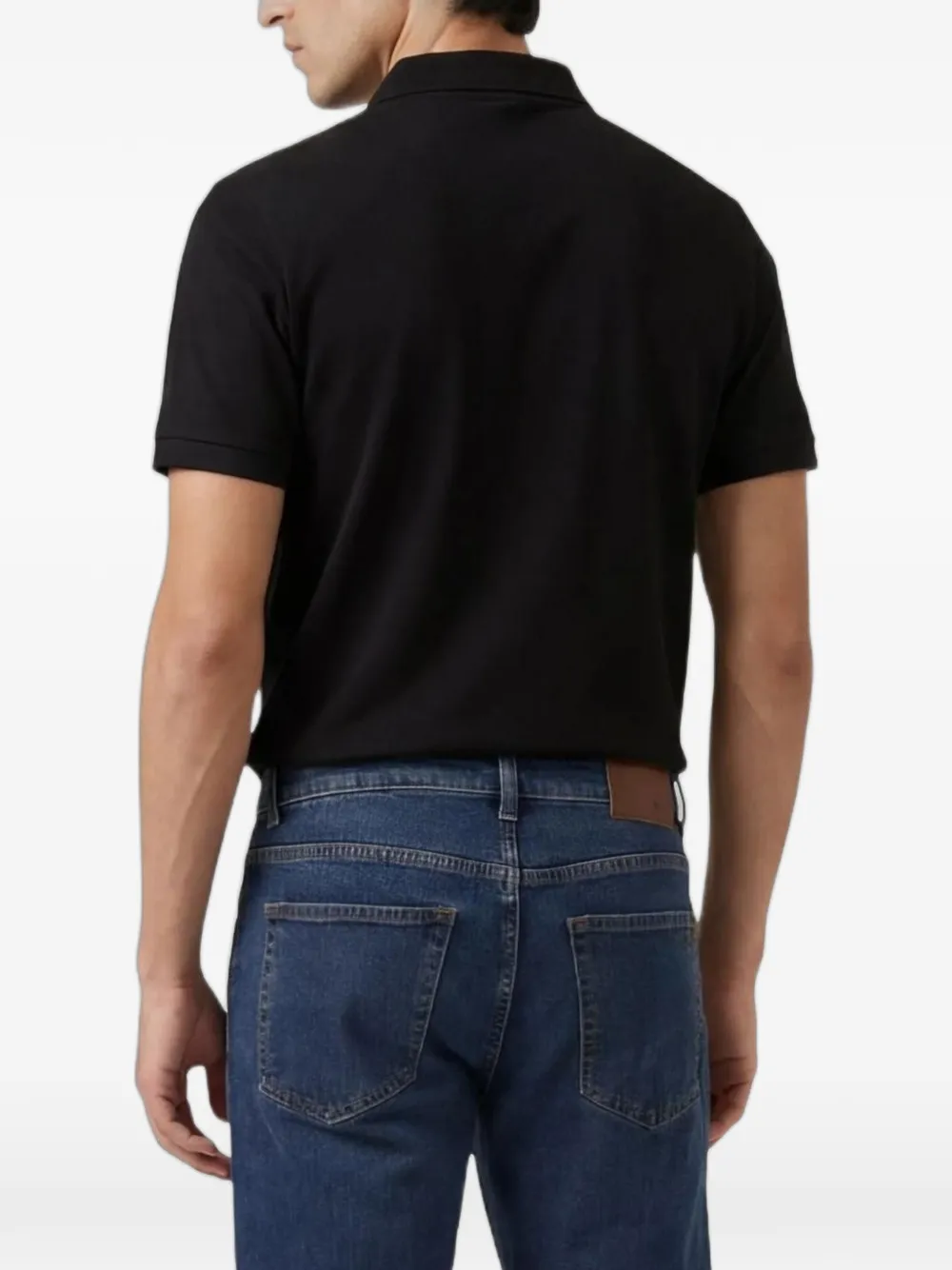 Emporio Armani Poloshirt met rits Zwart