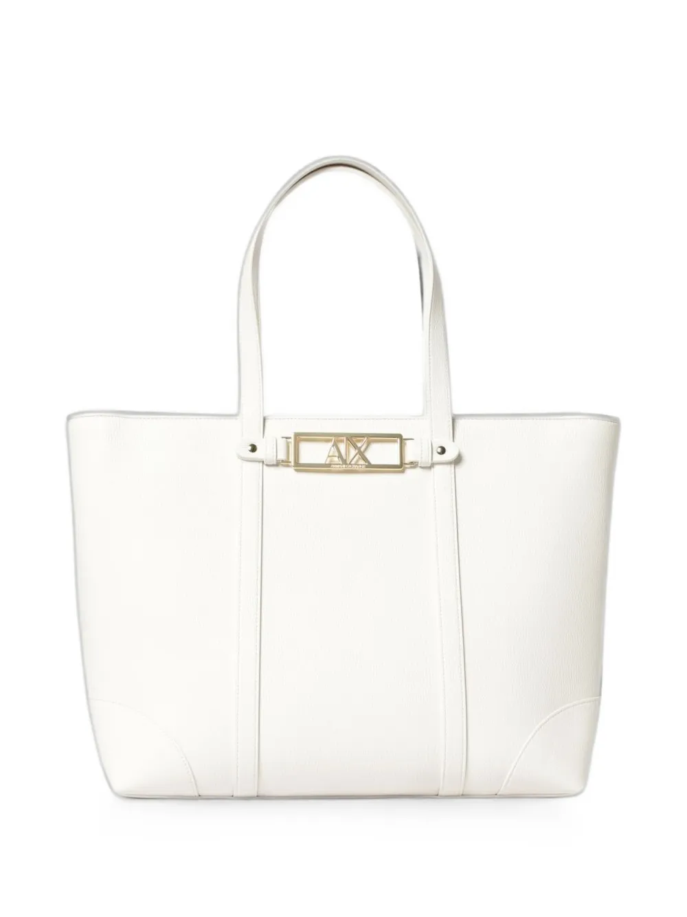 Armani Exchange logo-plaque tote bag - Bianco