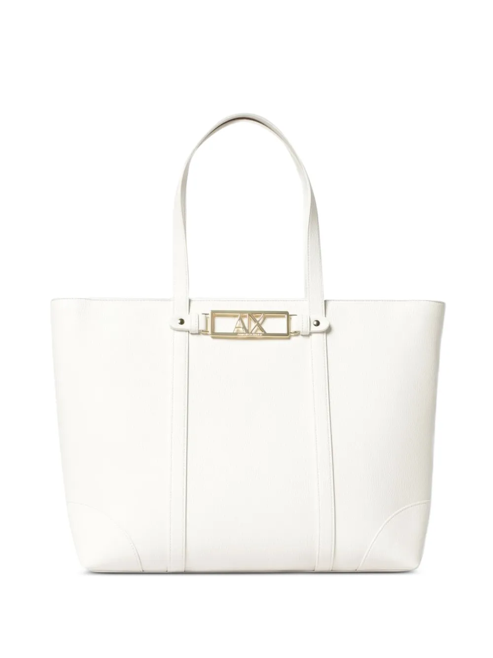 Armani Exchange logo-plaque tote bag - Bianco
