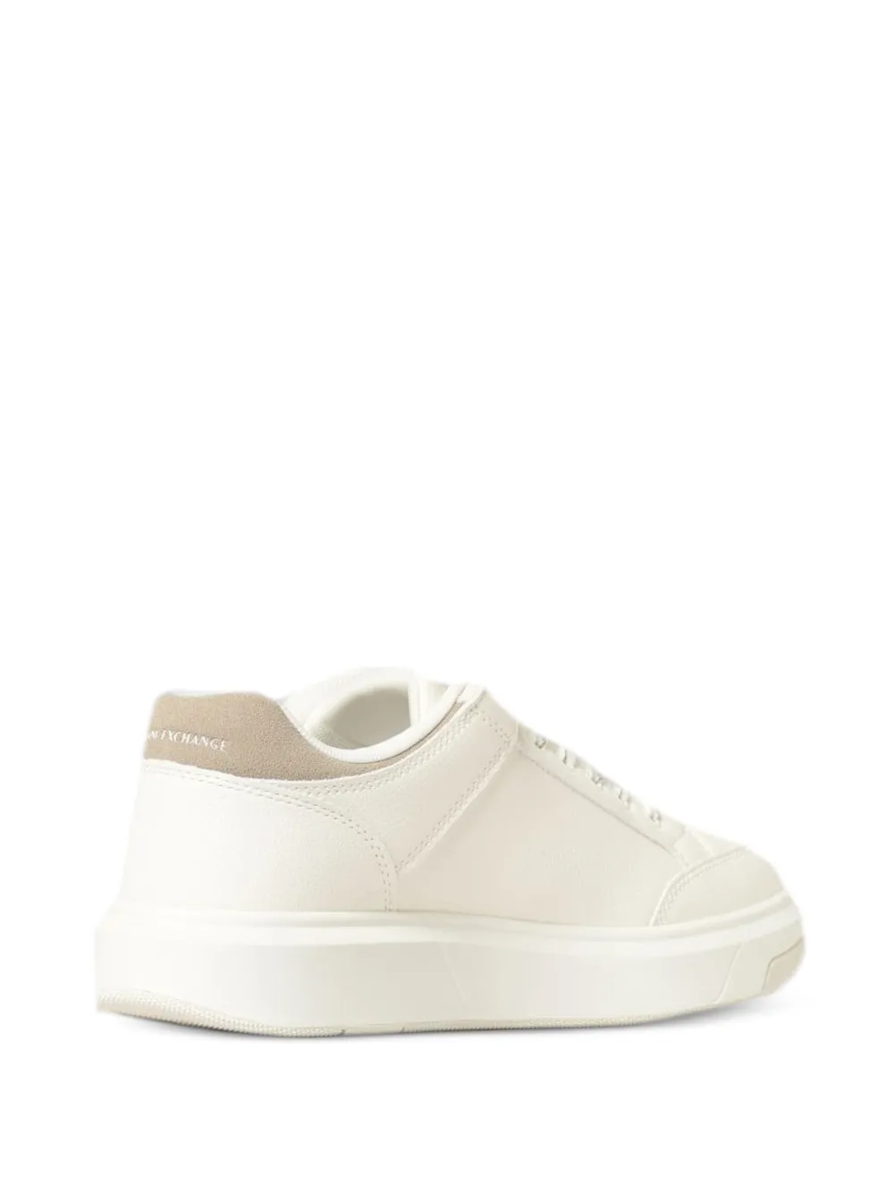 Emporio Armani lace-up panelled sneakers Beige
