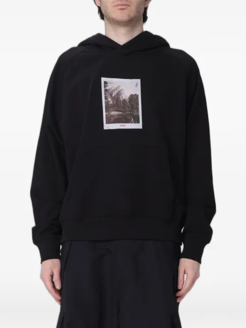 HUGO graphic-print cotton hoodie