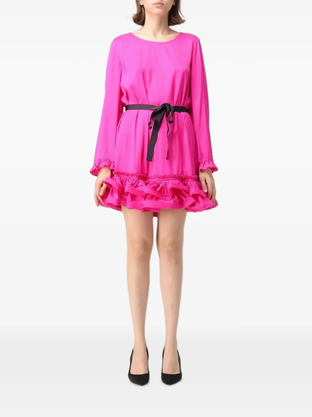 TWINSET ruffled mini dress - Rosa