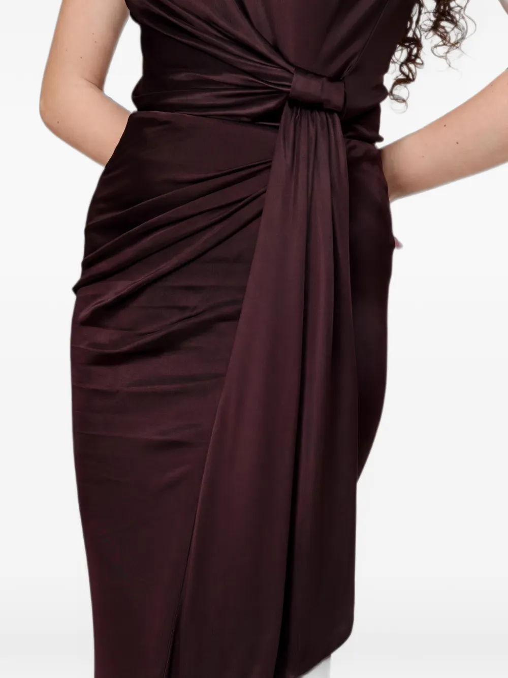 Elisabetta Franchi Gedrapeerde top Bruin