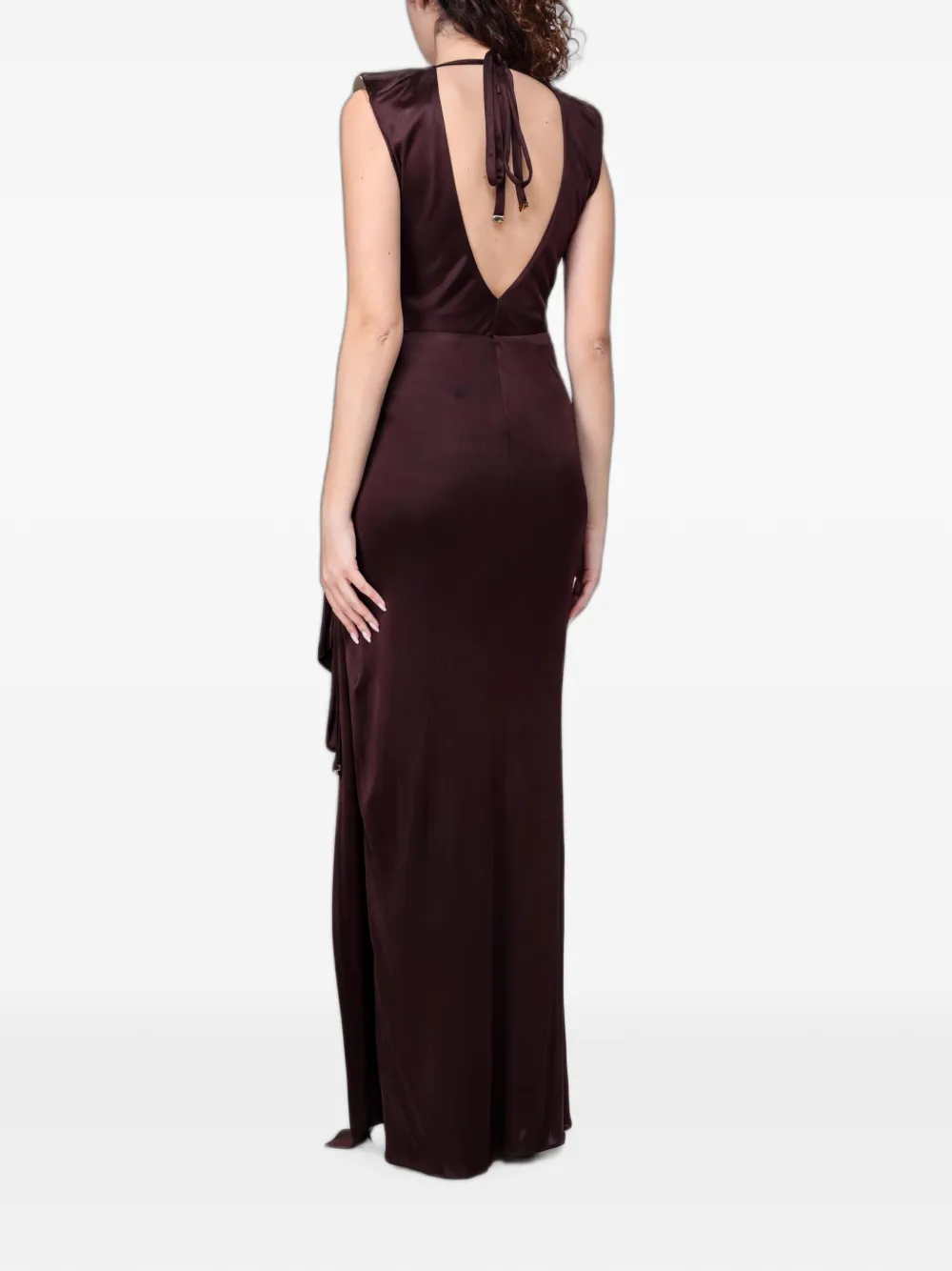 Elisabetta Franchi Gedrapeerde top Bruin
