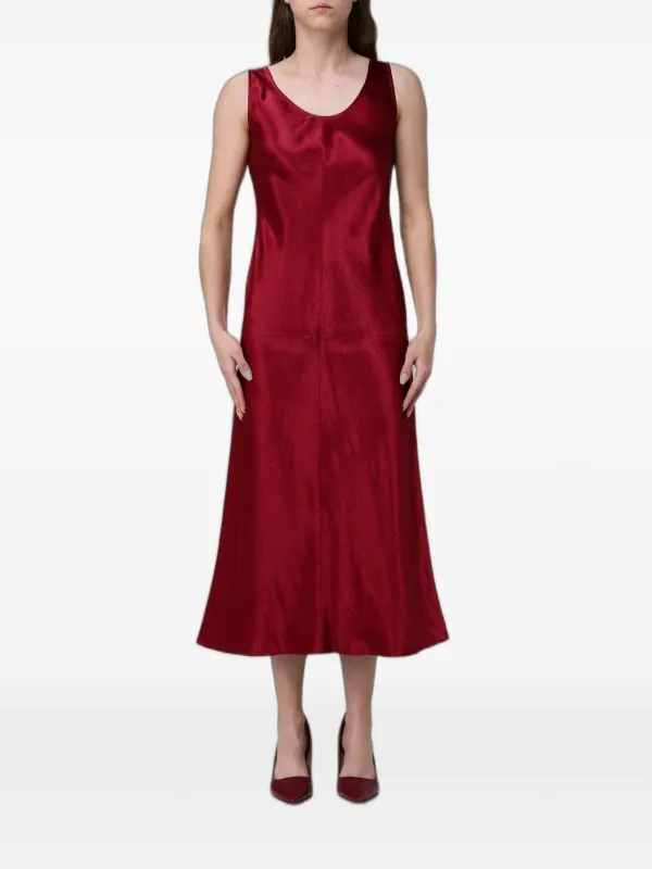 weekend max mara satin dress Weekend Max Mara Blue Satin Jersey Dress S