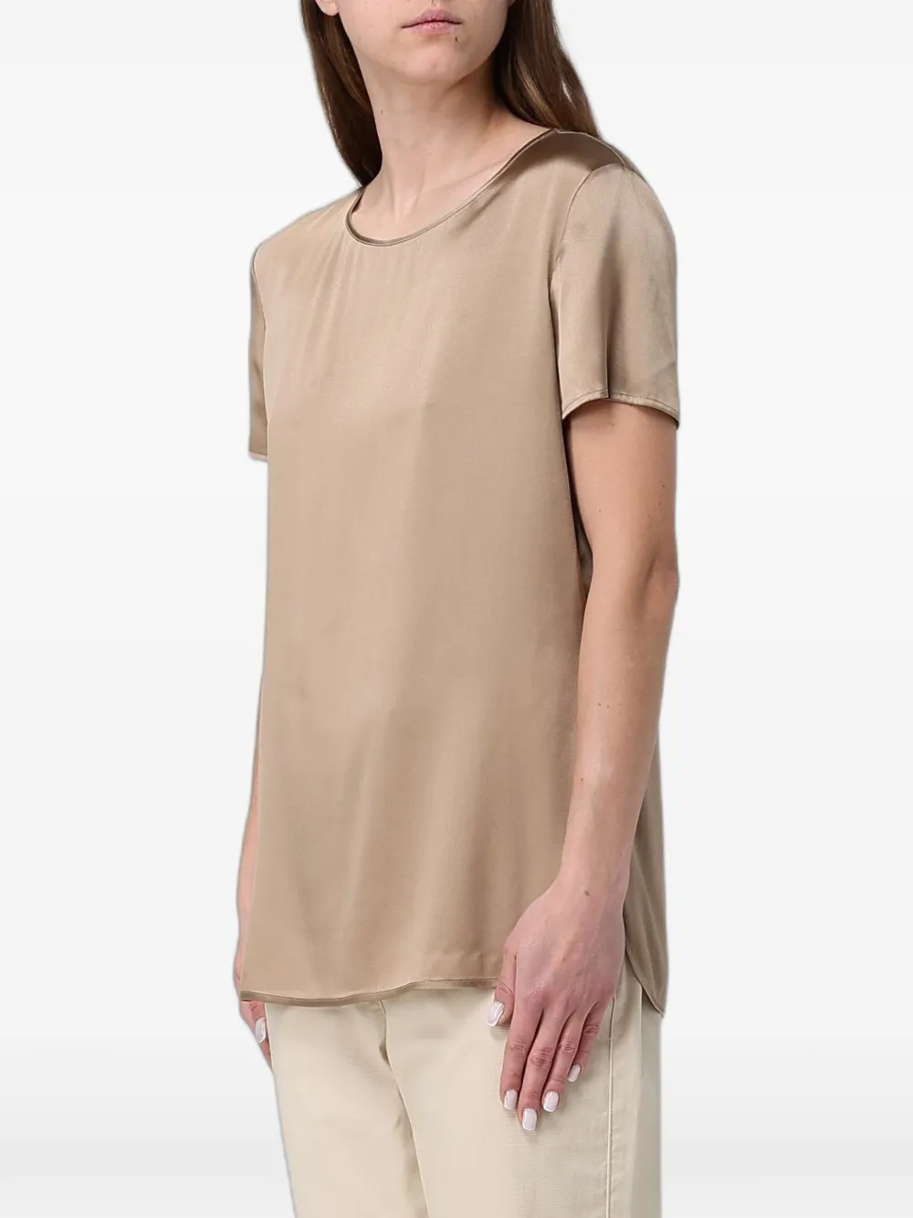 Max Mara Top met korte mouwen Beige
