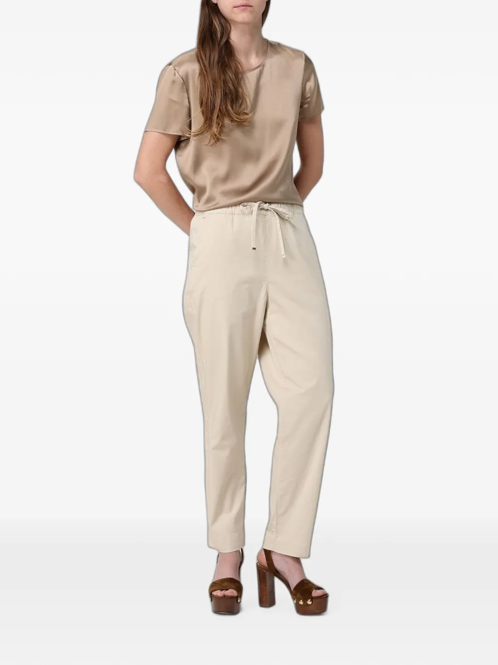 Max Mara Top met korte mouwen Beige