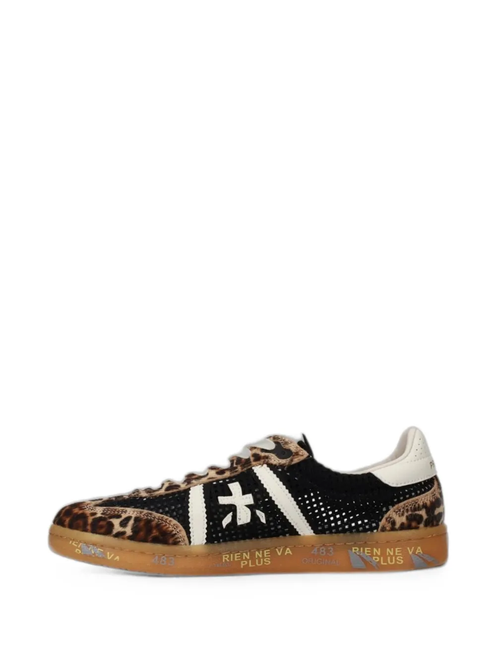 Premiata Bonnie leopard-print sneakers Zwart