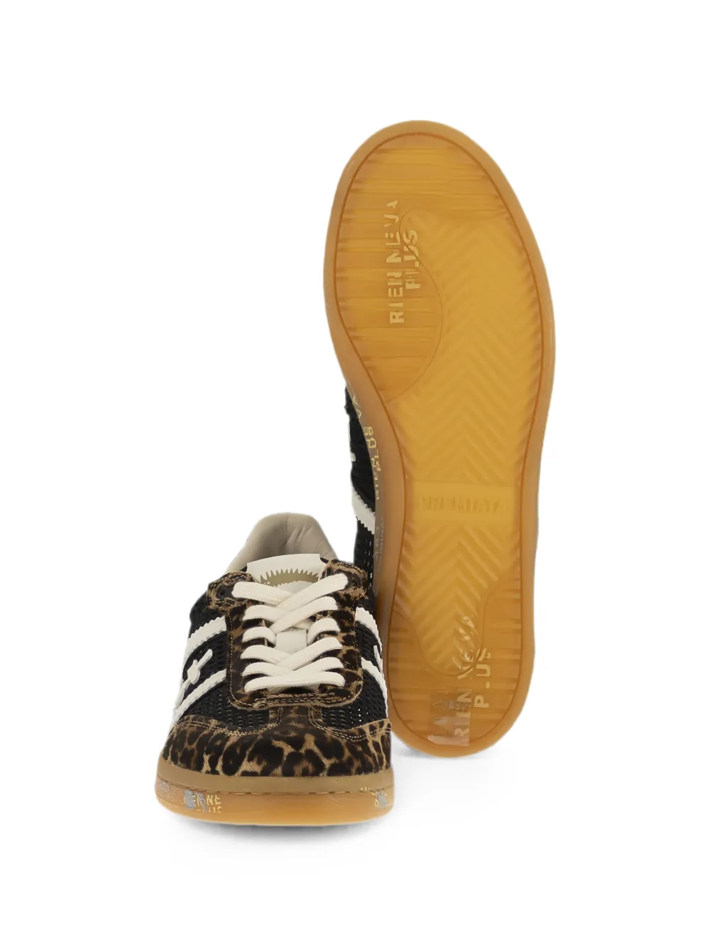 Premiata Bonnie leopard-print sneakers Zwart
