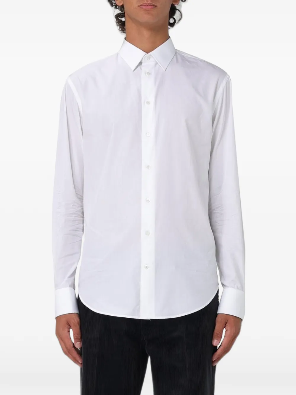 Emporio Armani cotton longsleeved shirt - Bianco
