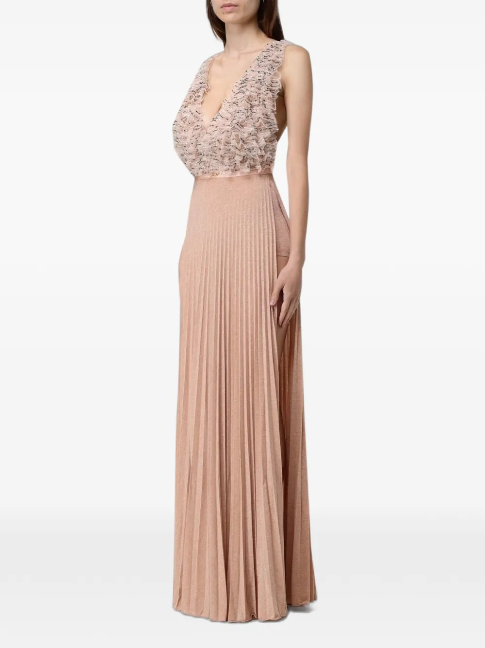 Elisabetta Franchi Maxi-jurk met ruches Roze
