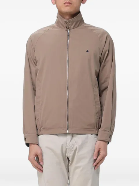 BROOKSFIELD reversible check-pattern bomber jacket