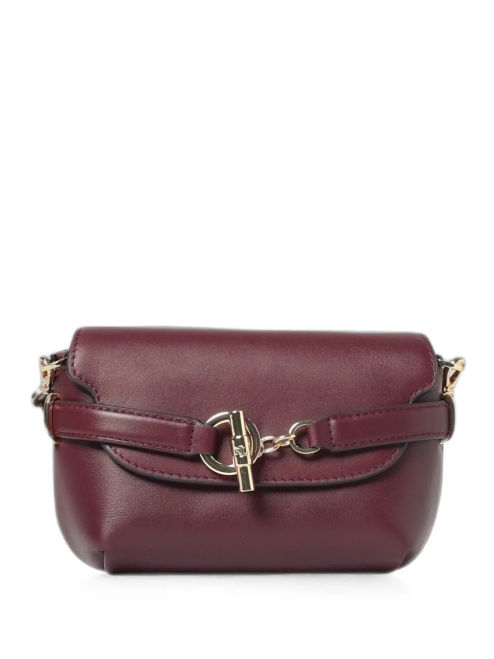 Lauren Ralph Lauren leather shoulder bag - Marrone