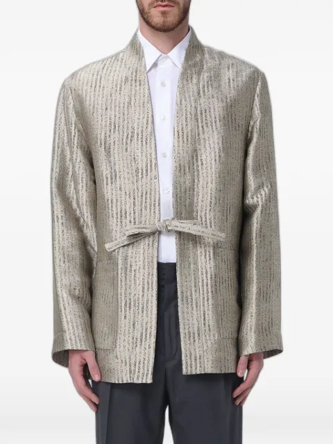 Emporio Armani jacquard-knit kimono jacket