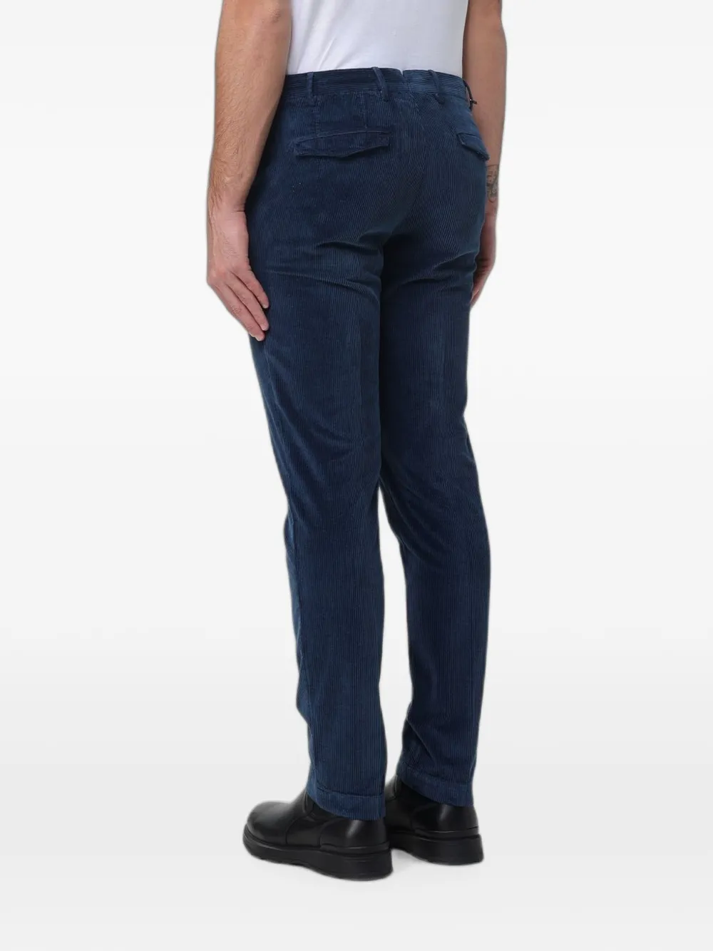 PT Torino Ribfluwelen chino Blauw