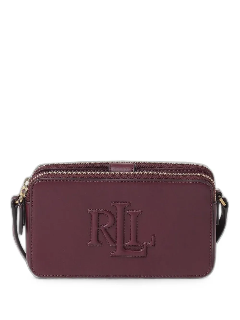 Lauren Ralph Lauren Witley logo-embossed leather crossbody bag - Rosso