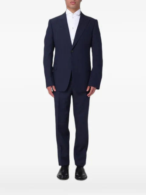 Emporio Armani flap-pocket single-breasted suit