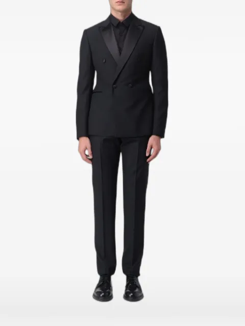 Emporio Armani costume en laine à boutonnière croisée