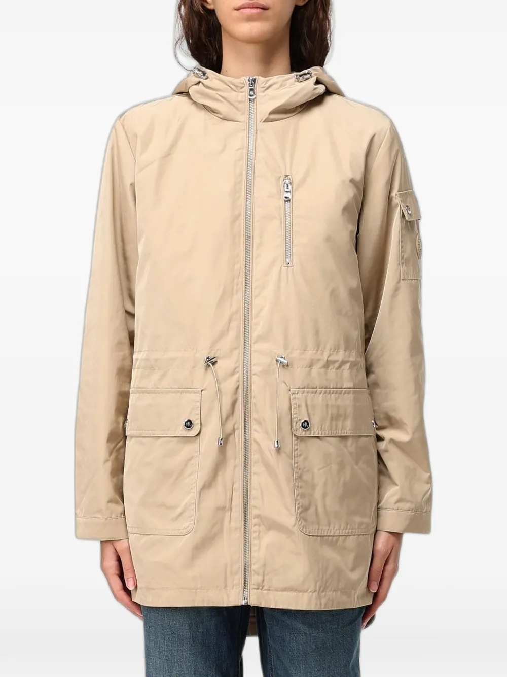 Ralph Lauren Convertible Hooded Coat In Neutral