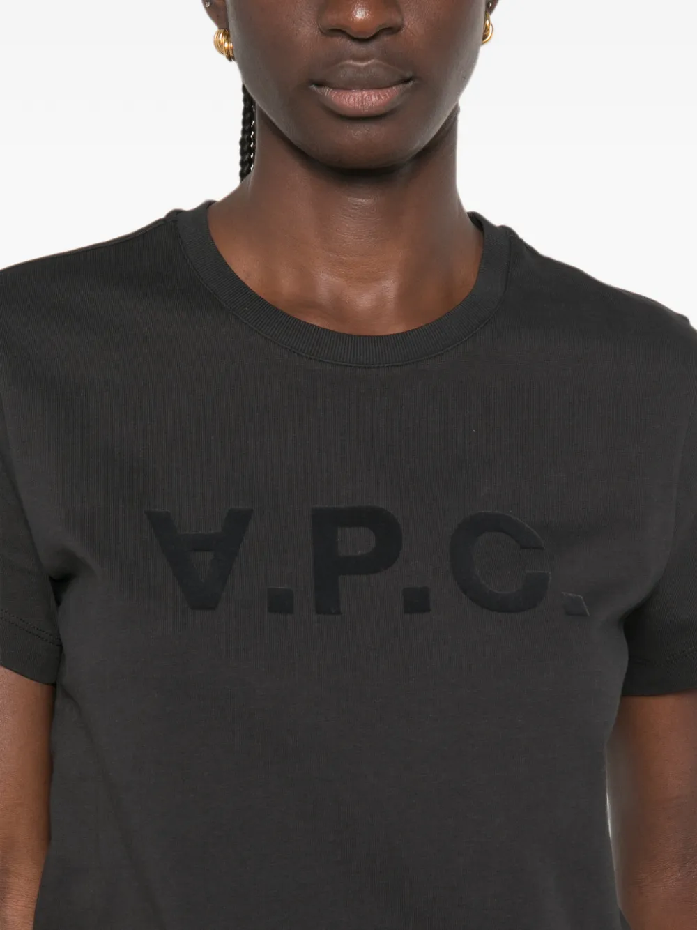 A.P.C. T-shirt met logoprint Zwart