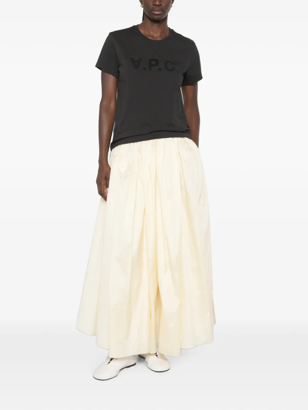 A.P.C. T-shirt met logoprint Zwart