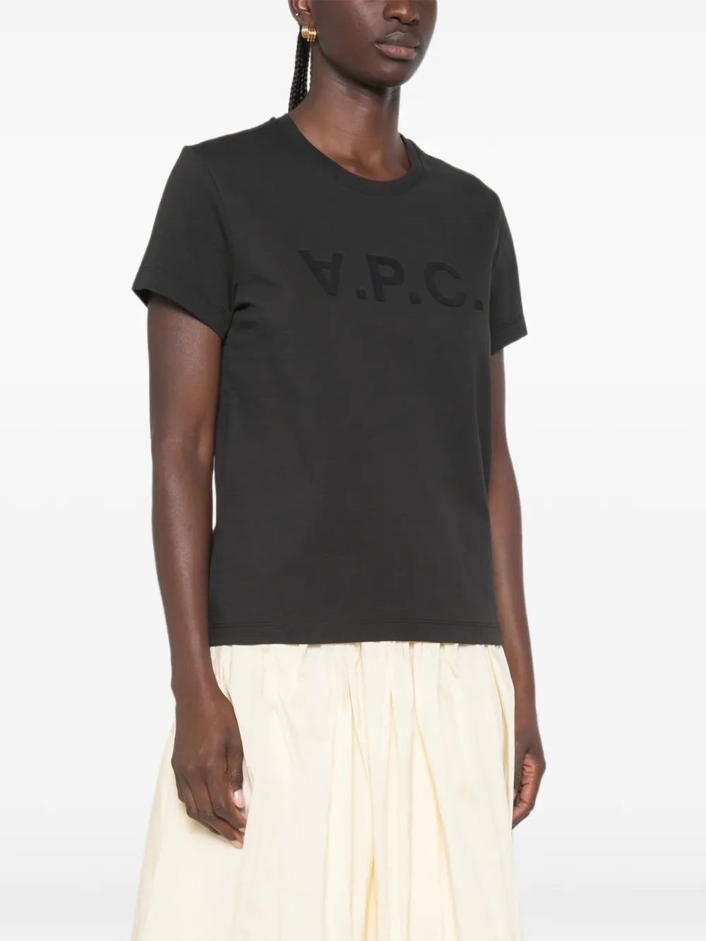 A.P.C. T-shirt met logoprint Zwart