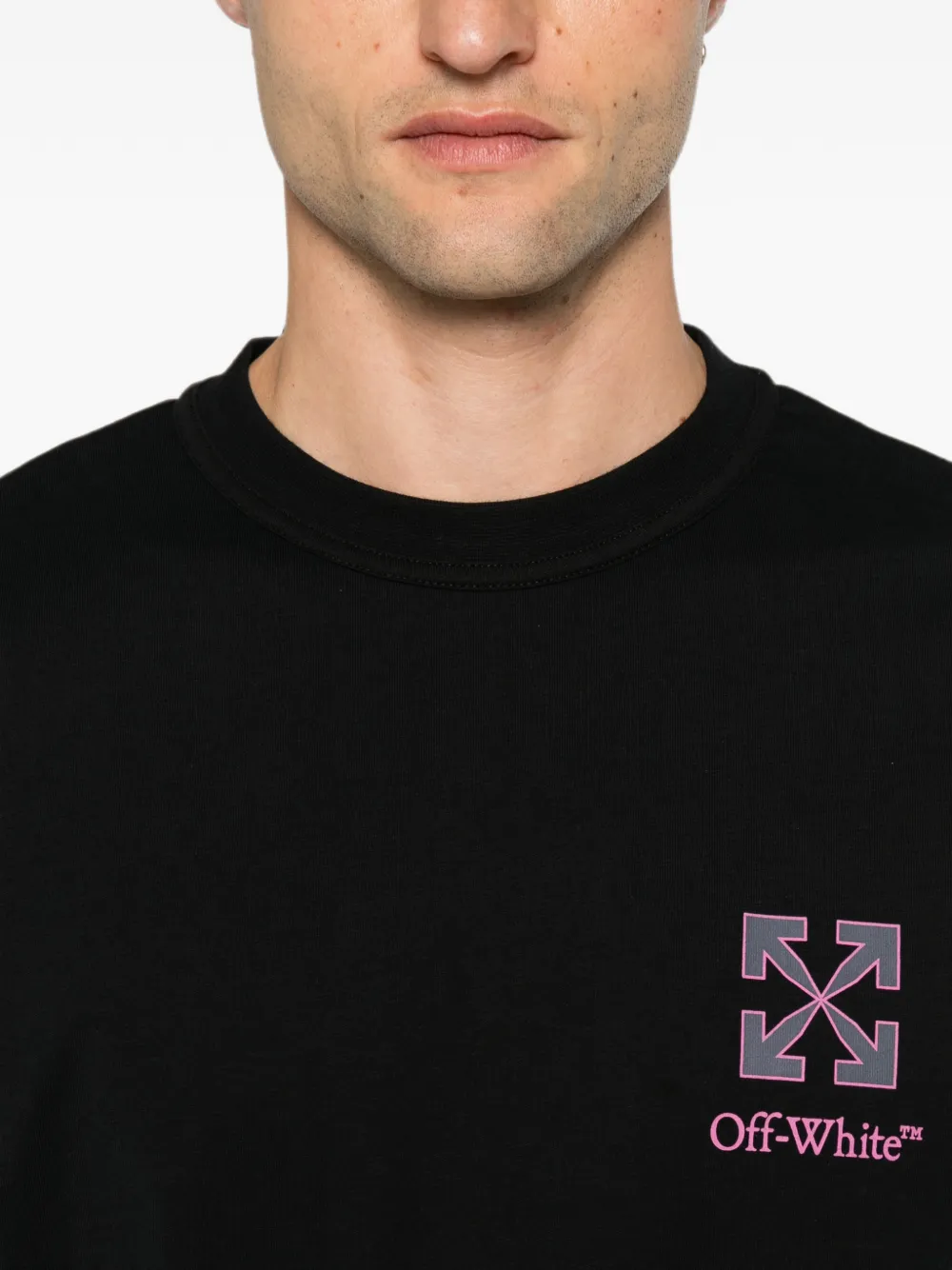 Off-White T-shirt met logoprint Zwart