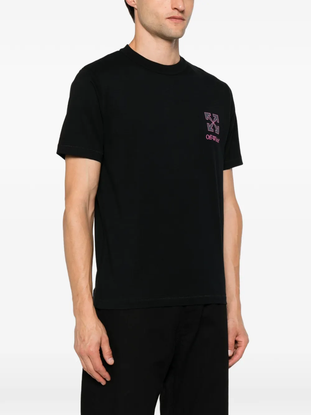 Off-White T-shirt met logoprint Zwart