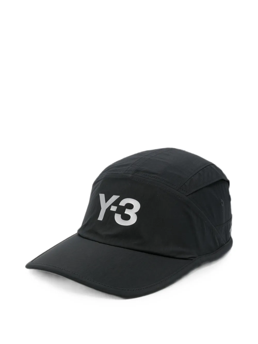 Y-3 logo-print panelled baseball cap - Nero