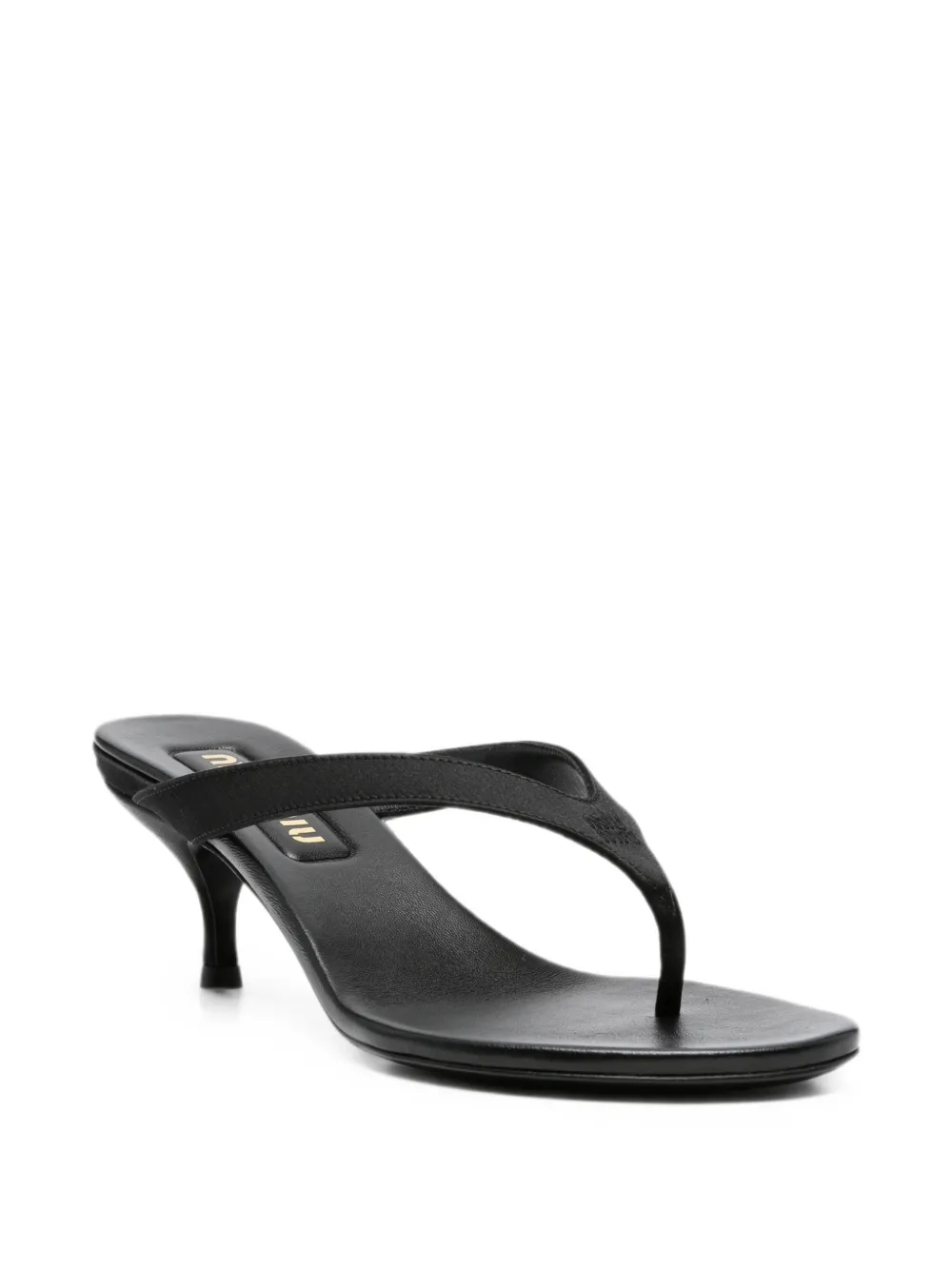 Miu thong-strap kitten-heel sandals Zwart