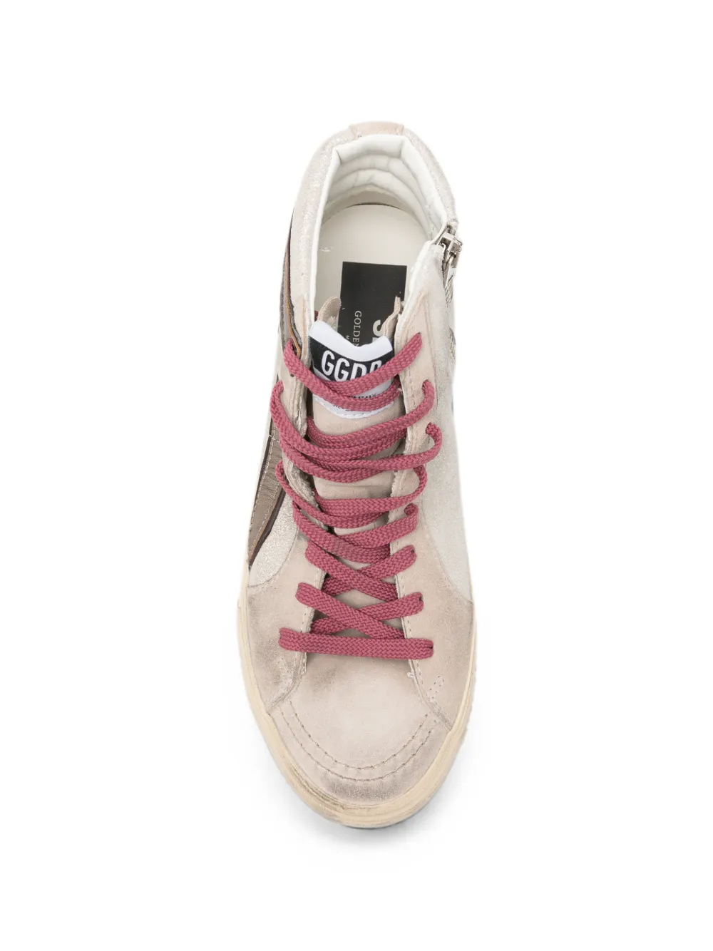 Golden Goose logo-patch sneakers Beige